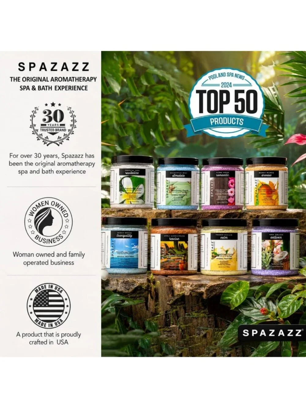 Aromatherapy Spa Salt Crystal Sampler Pack for Hot Tubs & Relaxation Therapy